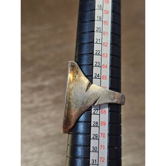 Vintage Sterling Silver Navajo Native American Natural Turquoise Ring Size 12 - Picture 4 of 5